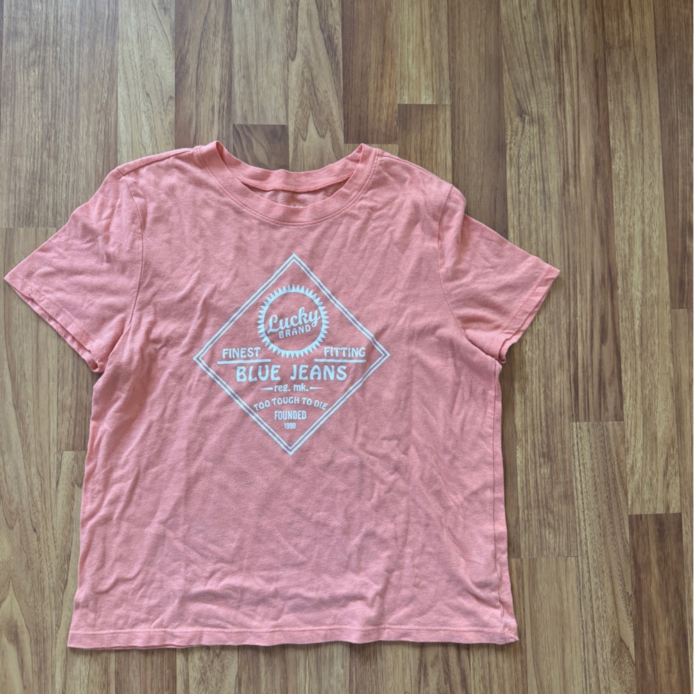 Dark peach color shirt lucky brand